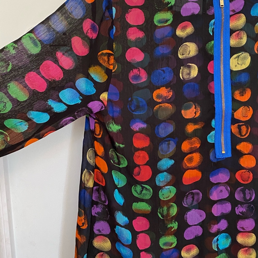 Multicolored sheer blouse - Picture 3 of 3
